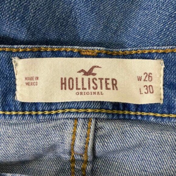 Hollister Super Skinny High-Rise Epic Flex Distressed Ripped Denim Jeans W26 L30 - Picture 9 of 14